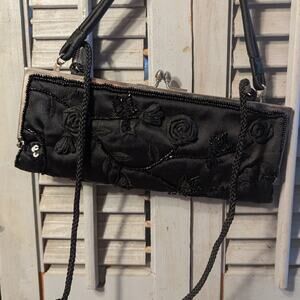 Valerie Stevens beaded sequin evening bag with 2 strap types